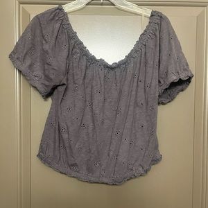 Grey Crop Top